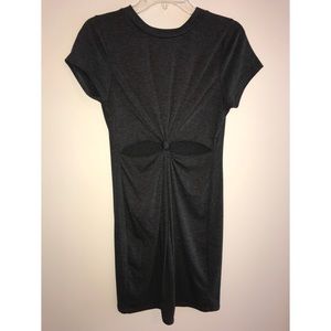 • Short gray dress w/abdomen cut outs •